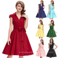 Grace Karin Wholesale Cap Sleeve Short 50s 60s robe Vintage Retro Party Femmes Robes d&#39;été CL6087-4